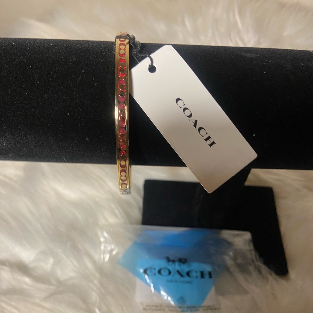 Coach Kissing C Signature Enamel Bangle